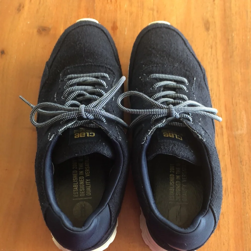 Clae Hoffman‎ Mens Navy Wool Sneakers Sz 9 - EUC